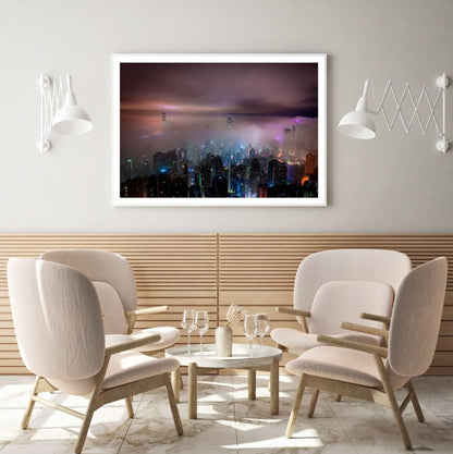 City Night Sky View Scenery Home Decor Premium Quality Poster Print Choose Your Sizes