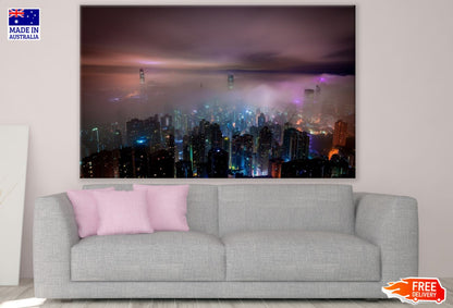City Night Sky View Scenery Print 100% Australian Made