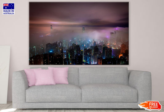 City Night Sky View Scenery Print 100% Australian Made