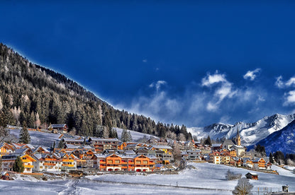 Village Covered with Snow Photograph Print 100% Australian Made