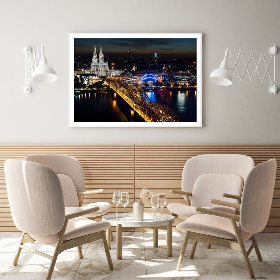 City Night Sky View Scenery Home Decor Premium Quality Poster Print Choose Your Sizes