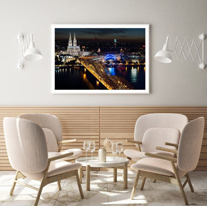 City Night Sky View Scenery Home Decor Premium Quality Poster Print Choose Your Sizes