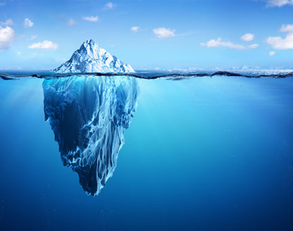 Iceburge Under Water & Upper View Print 100% Australian Made