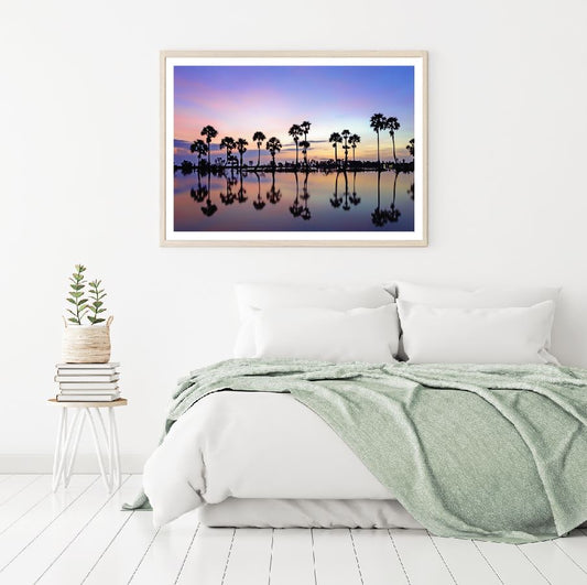 Palm Trees Near Lake Photograph Home Decor Premium Quality Poster Print Choose Your Sizes