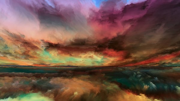 Colorful Abstract Cloud Design Print 100% Australian Made