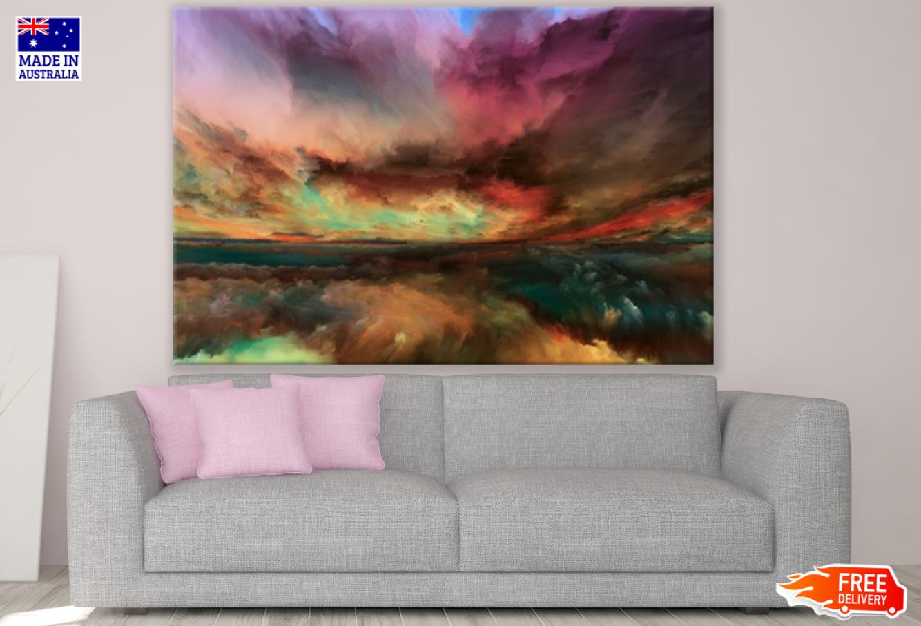 Colorful Abstract Cloud Design Print 100% Australian Made