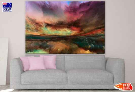 Colorful Abstract Cloud Design Print 100% Australian Made