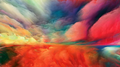 Colorful Abstract Cloud Design Print 100% Australian Made