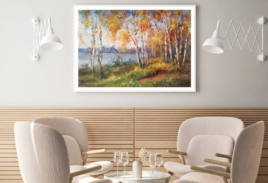 Colorful Forest Near Lake Paint Home Decor Premium Quality Poster Print Choose Your Sizes