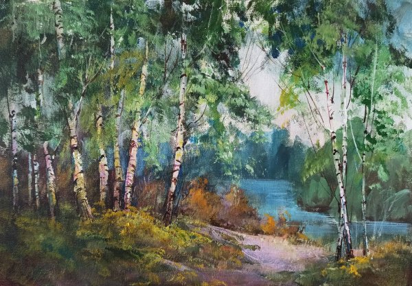 Colorful Forest Watercolor Paint Print 100% Australian Made