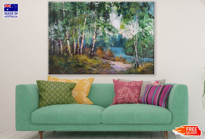 Colorful Forest Watercolor Paint Print 100% Australian Made