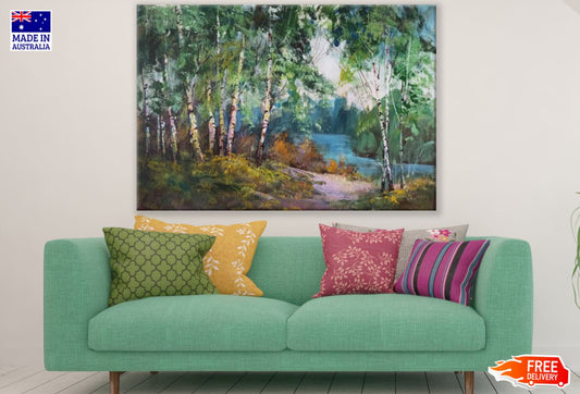 Colorful Forest Watercolor Paint Print 100% Australian Made