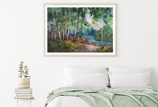 Colorful Forest Watercolor Paint Home Decor Premium Quality Poster Print Choose Your Sizes
