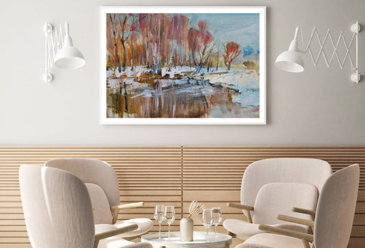 Colorful Forest Watercolor Paint Home Decor Premium Quality Poster Print Choose Your Sizes