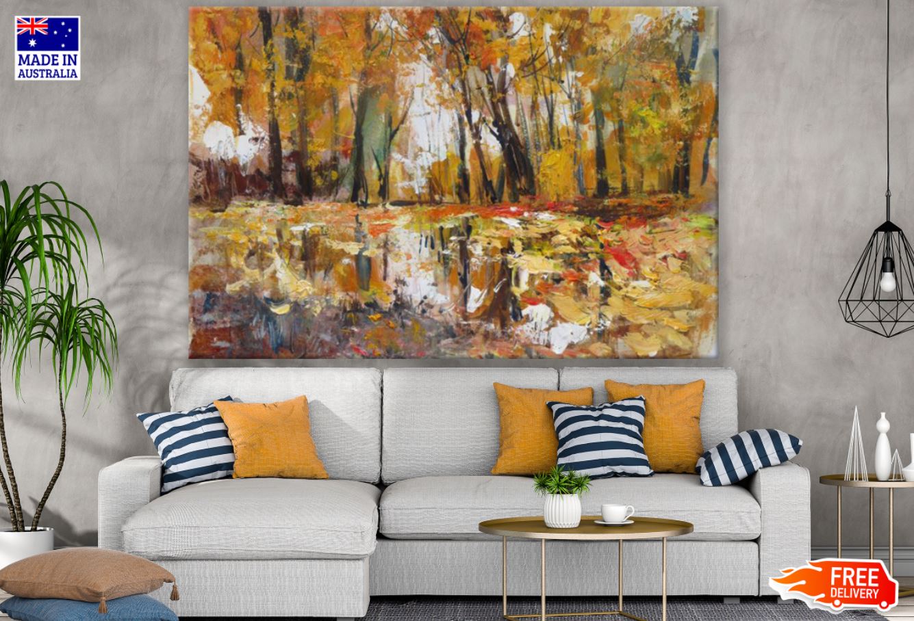 Colorful Forest Watercolor Paint Print 100% Australian Made