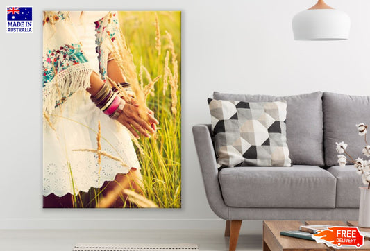 Girl on Grass Field Photograph Print 100% Australian Made