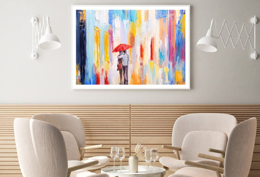 Couple Walking Colorful Abstract Home Decor Premium Quality Poster Print Choose Your Sizes