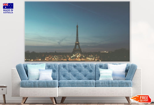 Eiffel Tower & Mist Scenery View Print 100% Australian Made