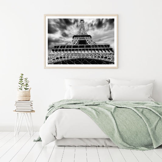 Eiffel Tower Closeup B&W View Home Decor Premium Quality Poster Print Choose Your Sizes