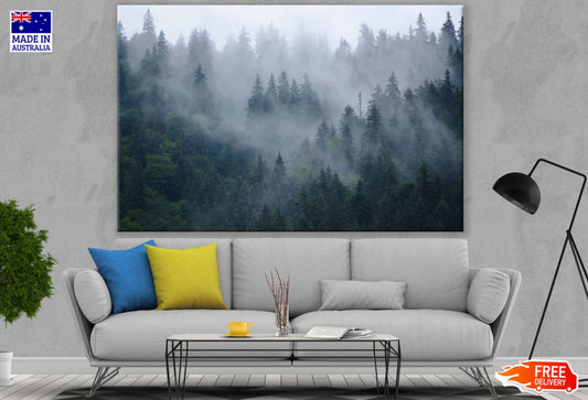 Misty Forest Sky View Photograph Print 100% Australian Made
