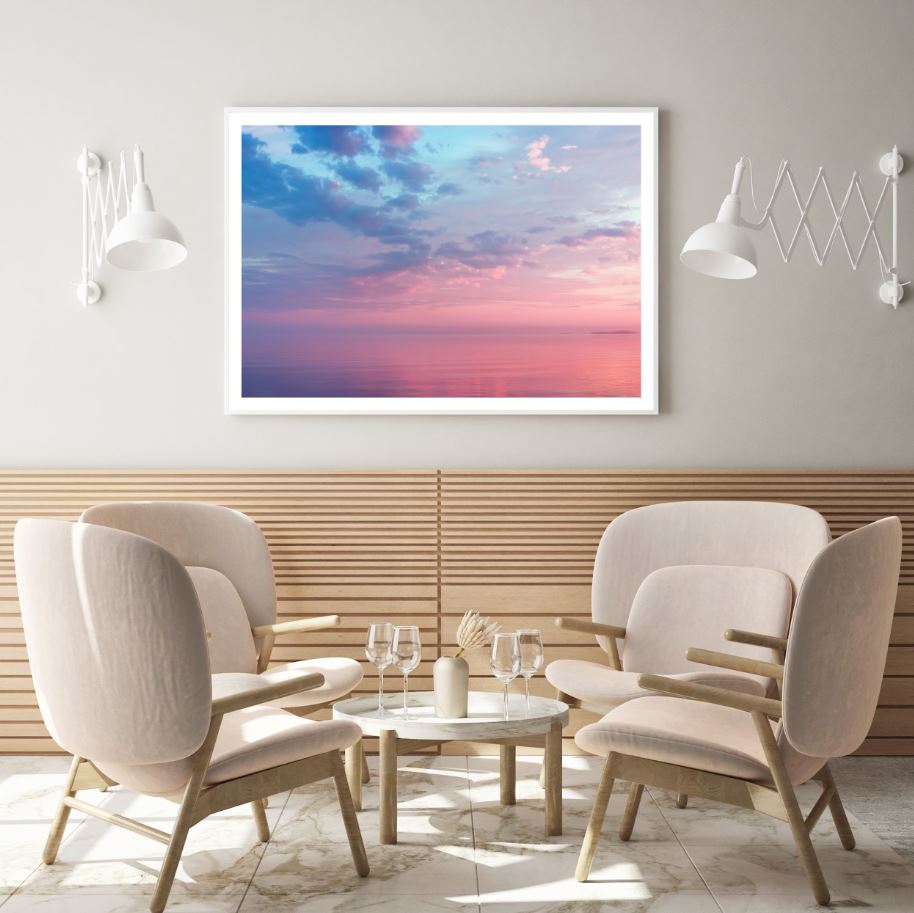 Sea Sunset Scenery Photograph Home Decor Premium Quality Poster Print Choose Your Sizes