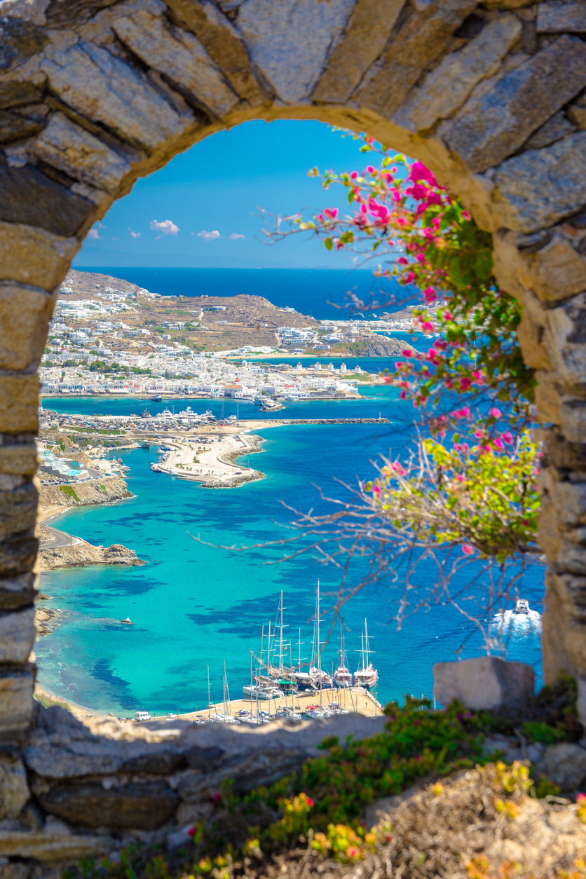 Arch Shaped Wall & Sea Bay View Print 100% Australian Made