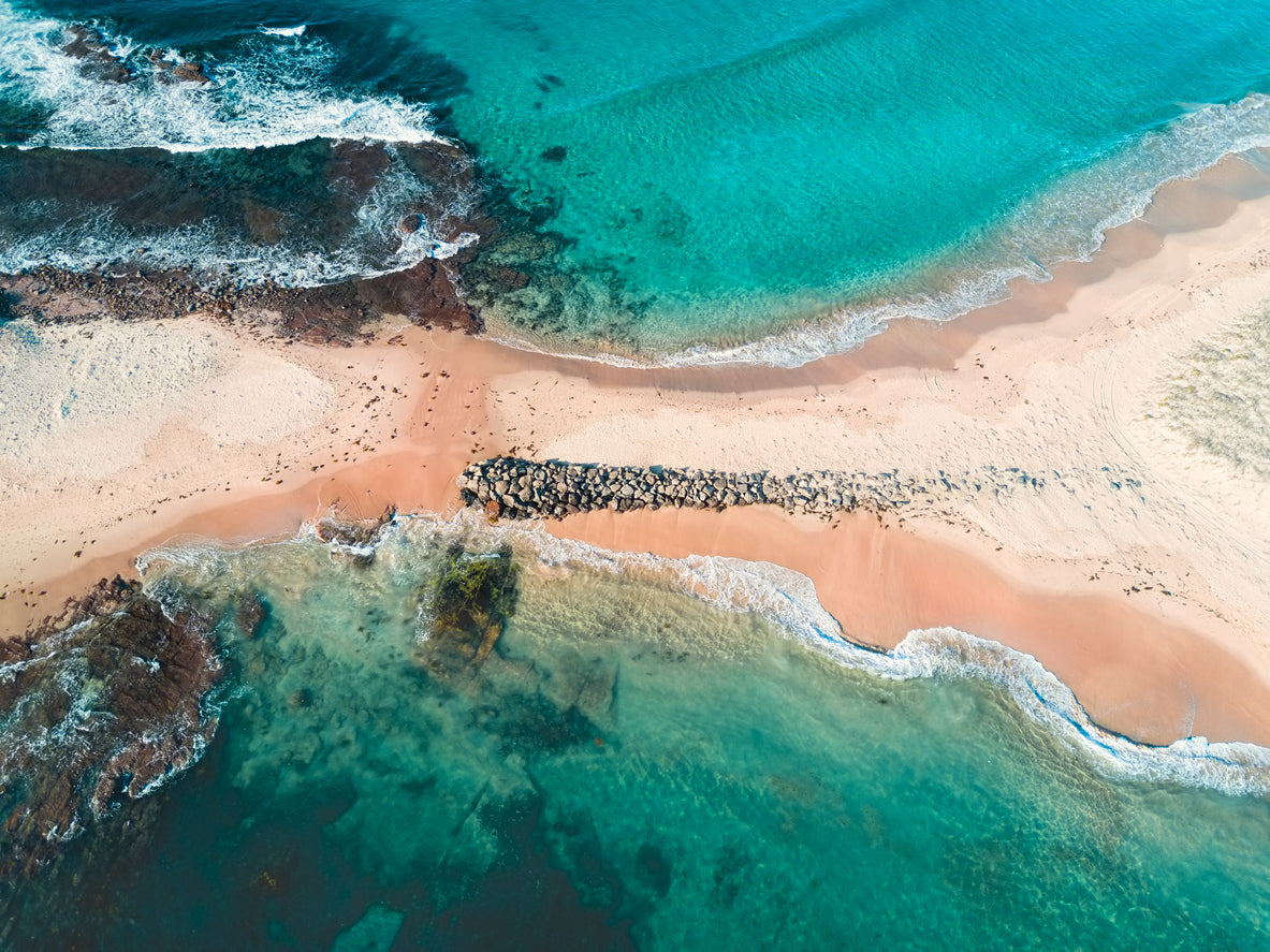 Sea & Shore Aerial Photograph Print 100% Australian Made