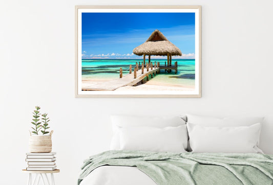 Hut Over Wooden Pier Photograph Home Decor Premium Quality Poster Print Choose Your Sizes