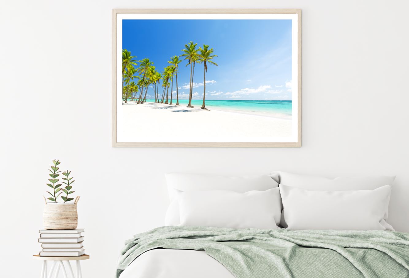 Palm Trees Near Sea Scenery View Home Decor Premium Quality Poster Print Choose Your Sizes