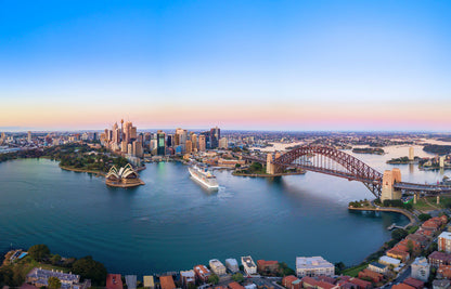 Sunrise View at Sydney Scenery Photograph Print 100% Australian Made