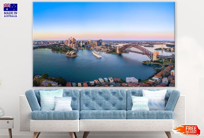 Sunrise View at Sydney Scenery Photograph Print 100% Australian Made