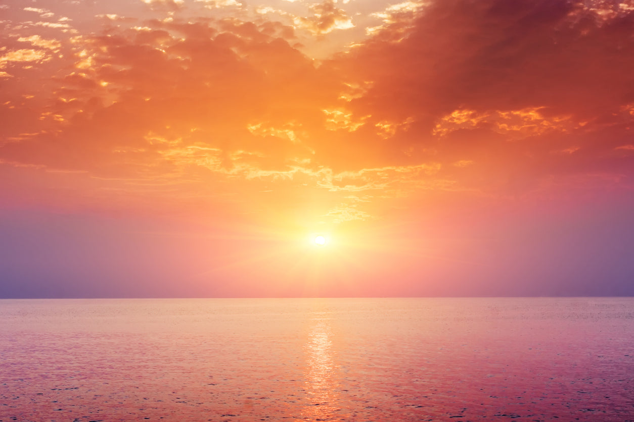 Sea Sunset Scenery Photograph Home Decor Premium Quality Poster Print Choose Your Sizes