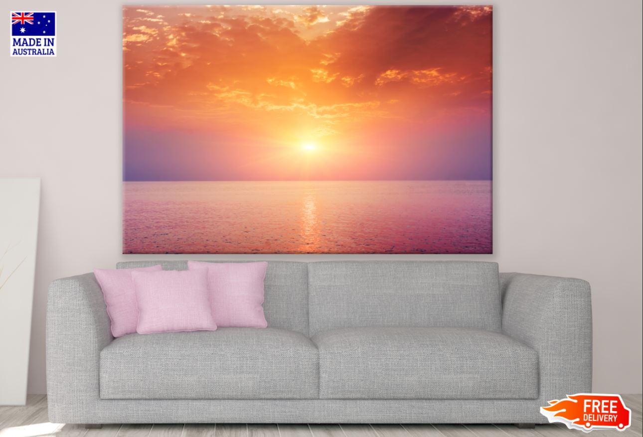Sea Sunset Scenery Photograph Print 100% Australian Made