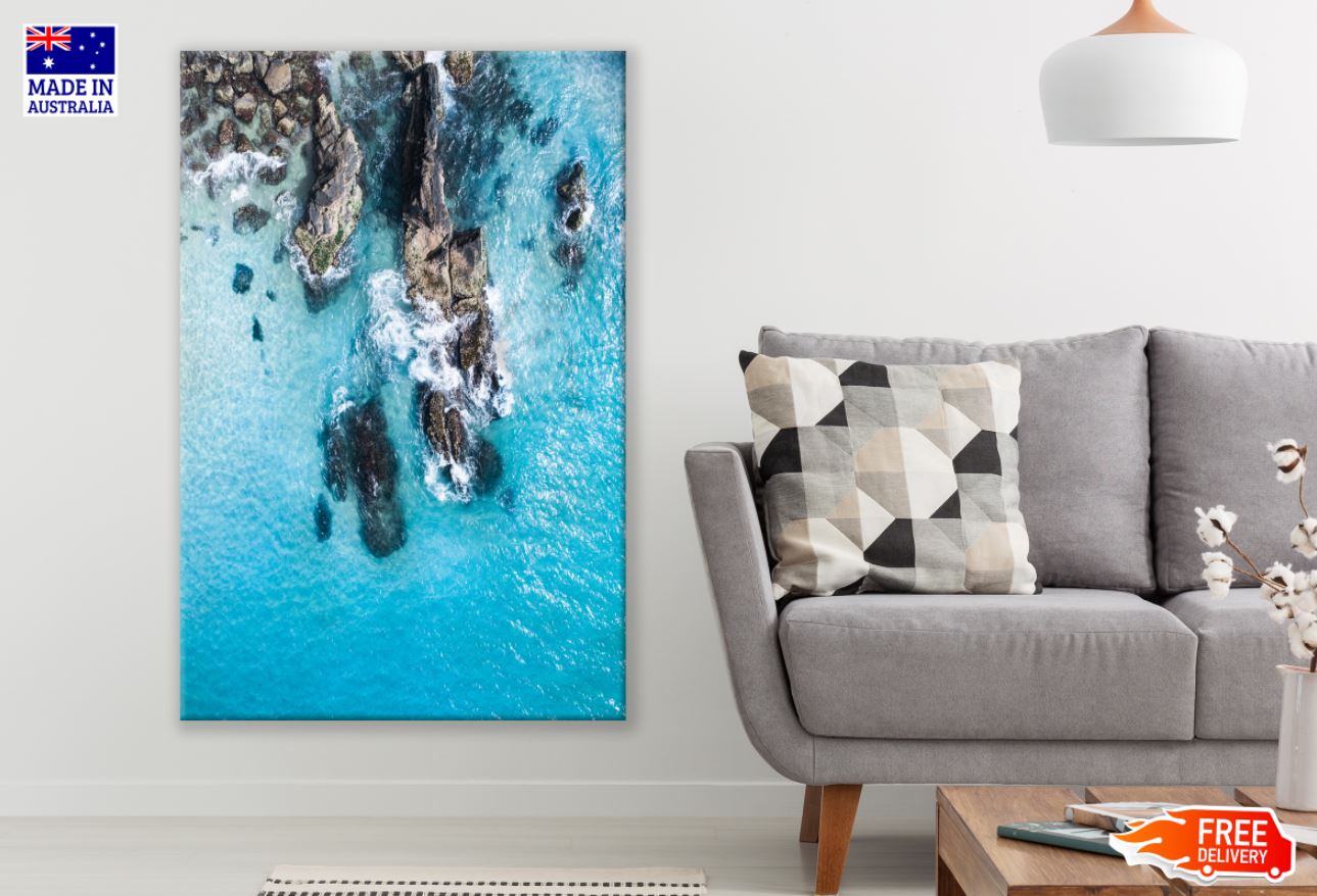 Sea Shore Aerial Photograph Print 100% Australian Made