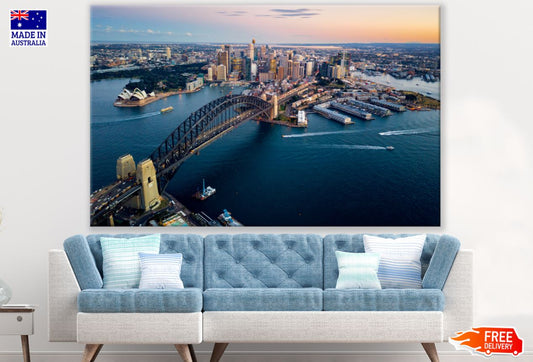 Sea & City Sky View Photograph Print 100% Australian Made
