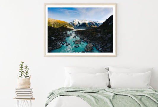 River in Mountain Scenery View Home Decor Premium Quality Poster Print Choose Your Sizes