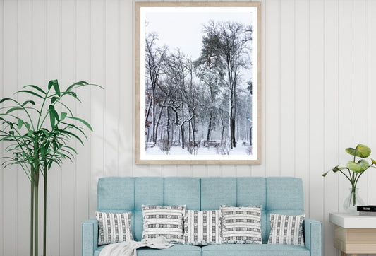Snow Covered Forest Photograph Home Decor Premium Quality Poster Print Choose Your Sizes