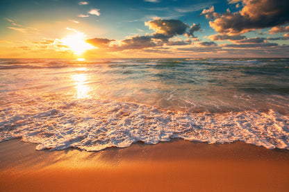 Sea Sunset Scenery Photograph Home Decor Premium Quality Poster Print Choose Your Sizes