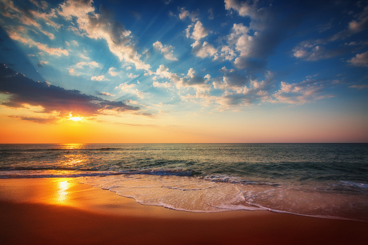 Sea Sunset Scenery Photograph Home Decor Premium Quality Poster Print Choose Your Sizes