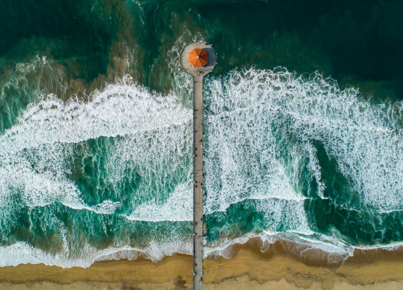 Sea Shore Aerial Photograph Home Decor Premium Quality Poster Print Choose Your Sizes
