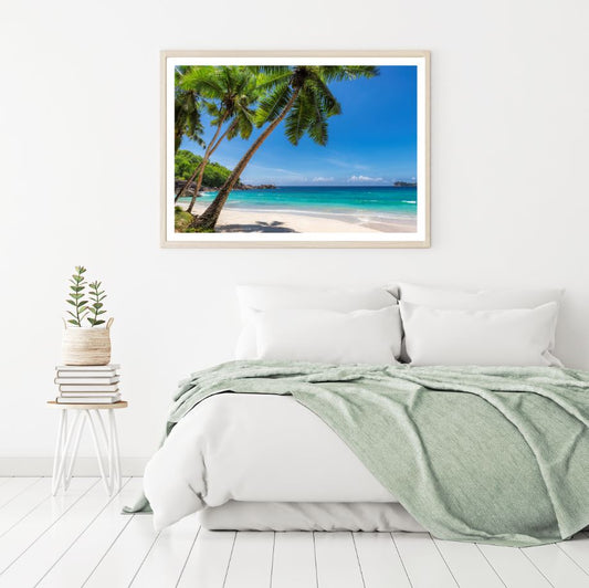 Palm Trees & Sea Scenery View Home Decor Premium Quality Poster Print Choose Your Sizes