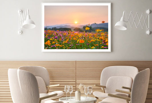 Colorful Flower Field Photograph Home Decor Premium Quality Poster Print Choose Your Sizes