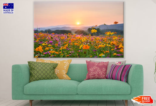 Colorful Flower Field Photograph Print 100% Australian Made