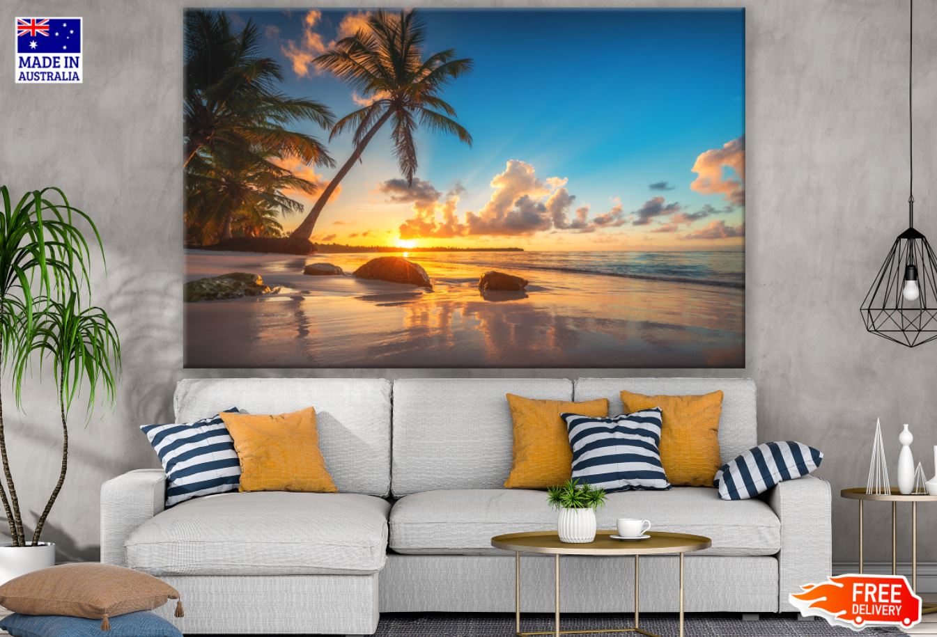 Sea Sunset Scenery Photograph Print 100% Australian Made