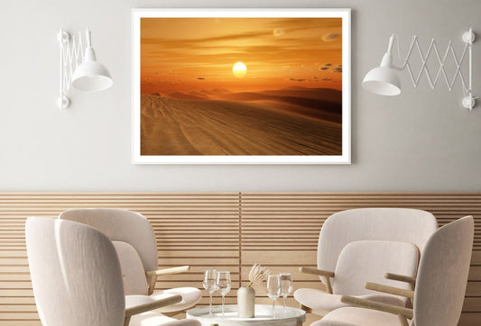 Desert Sunset Scenery Photograph Home Decor Premium Quality Poster Print Choose Your Sizes