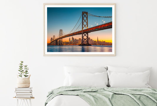 Bridge Over Sea City View Home Decor Premium Quality Poster Print Choose Your Sizes