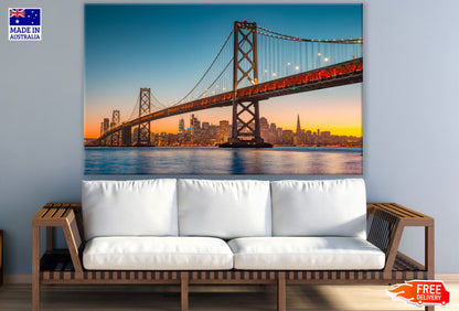 Bridge Over Sea City View Print 100% Australian Made