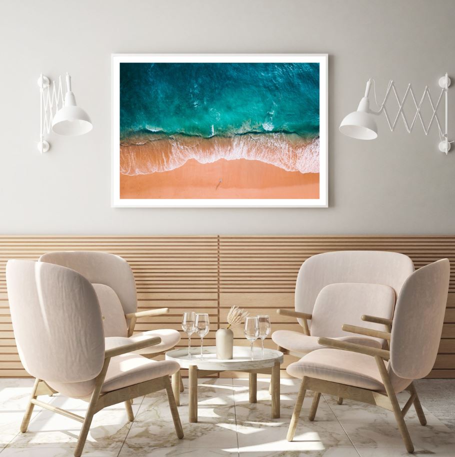 Sea Shore Aerial View Photograph Home Decor Premium Quality Poster Print Choose Your Sizes