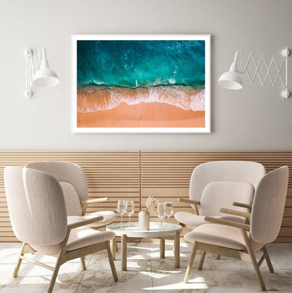 Sea Shore Aerial View Photograph Home Decor Premium Quality Poster Print Choose Your Sizes