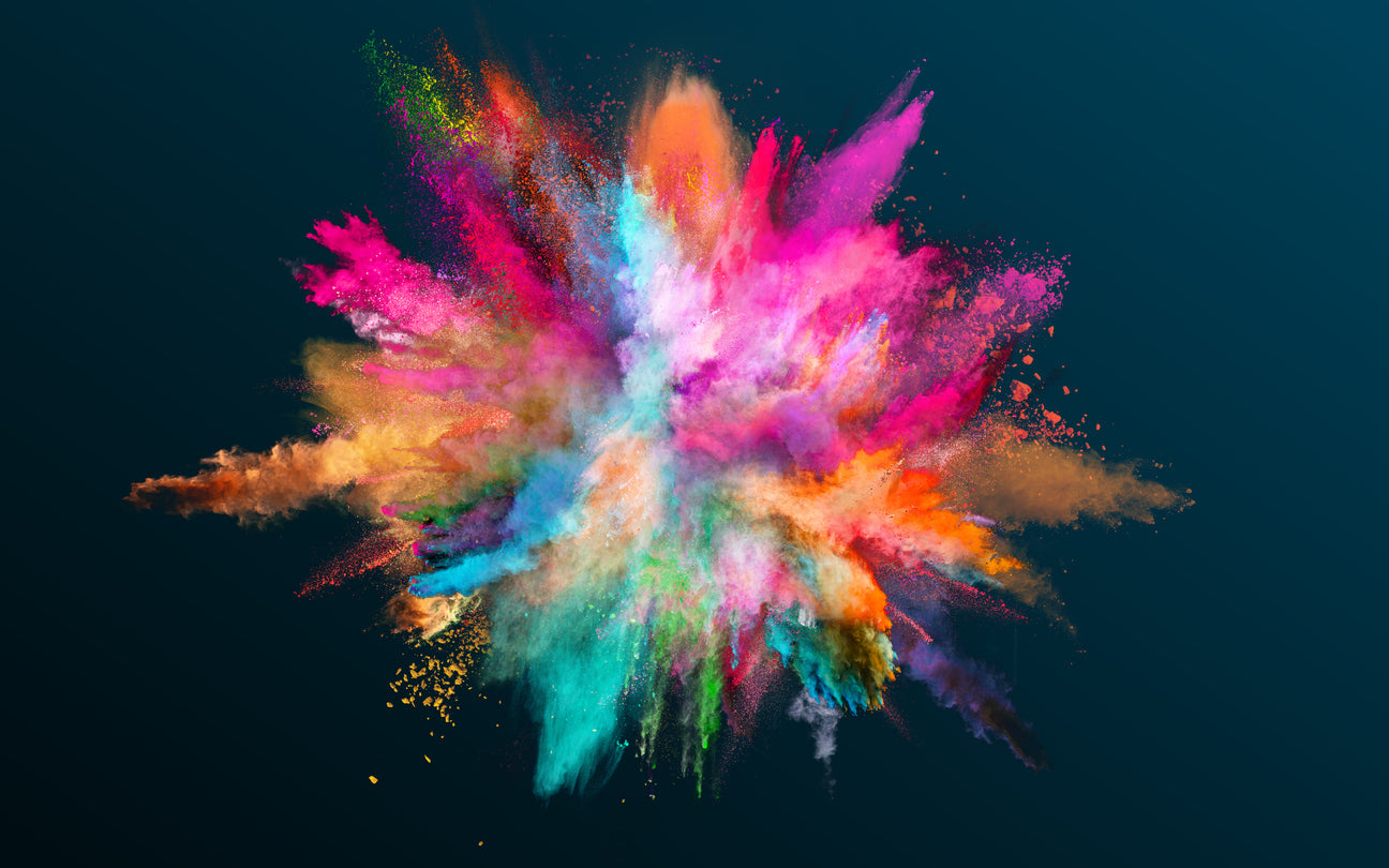 Colorful Dust Splash Abstract Print 100% Australian Made